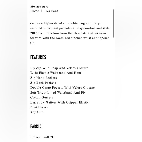 L1 Rika Snow Pant Size XS - Picture 8 of 11